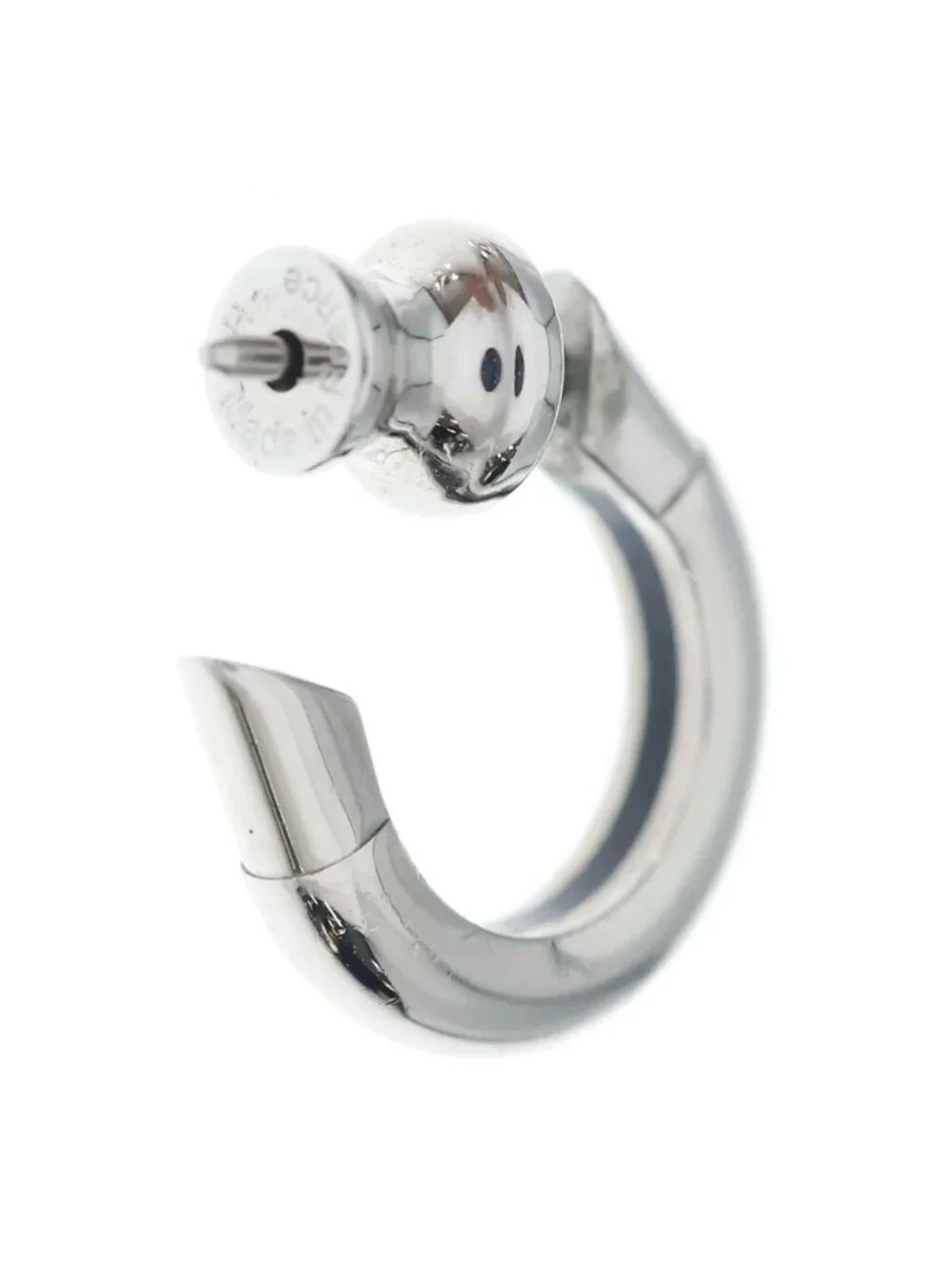 Hermes Sabot Single Earrings Silver